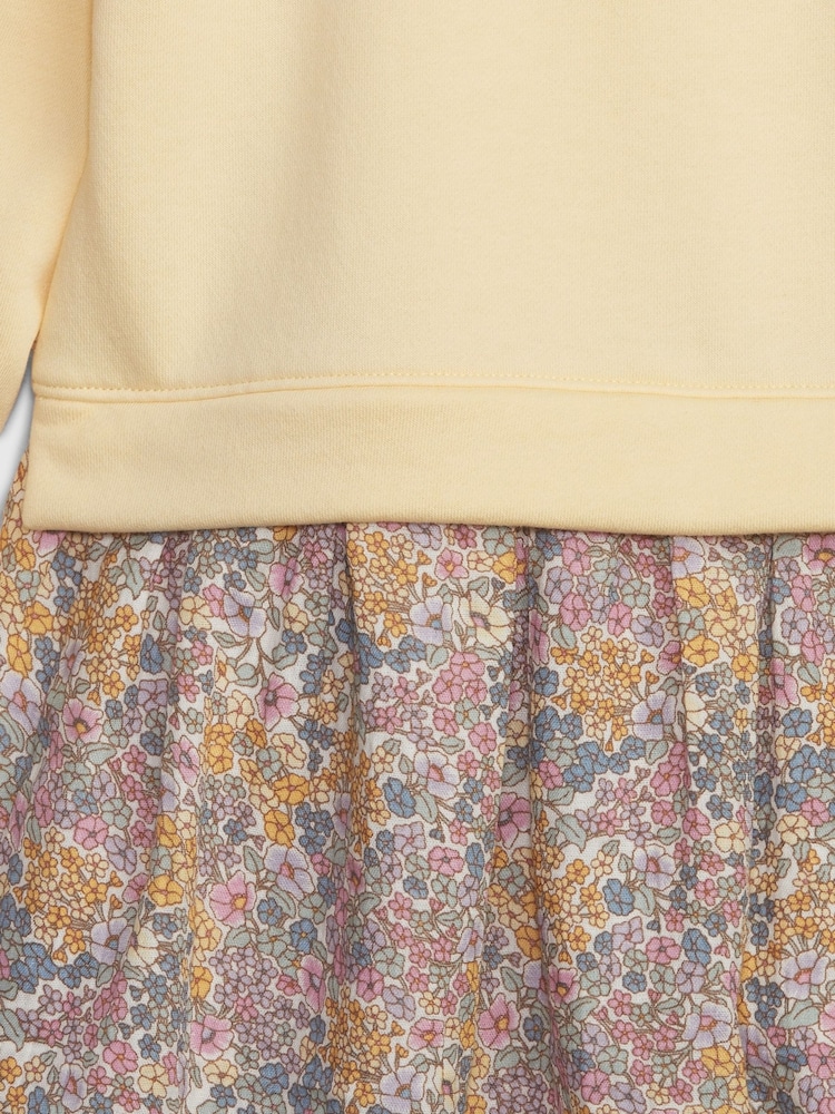 Gap Yellow 2-in-1 Sweatshirt Dress (6mths-5yrs) - Image 3 of 3