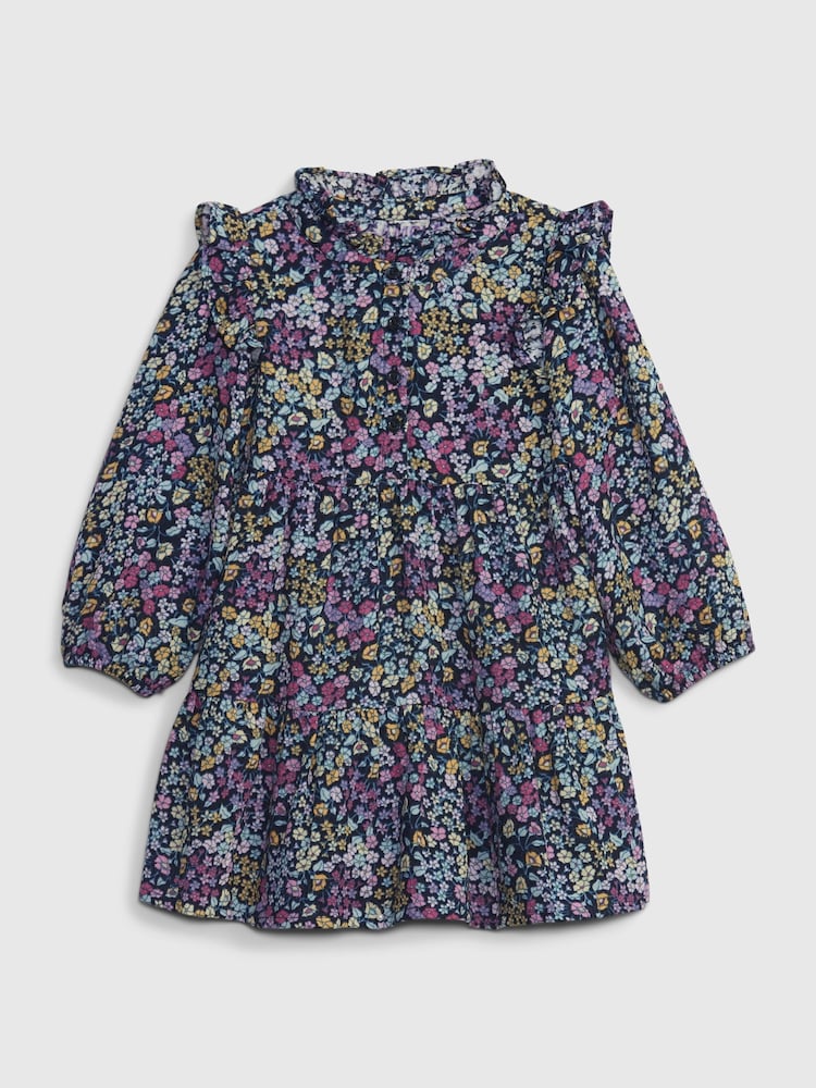 Gap Blue Ruffle Floral Print Dress (12mths-5yrs) - Image 1 of 1 Gap Blue Ruffle Floral Print Dress (12mths-5yrs) - Image 1 of 1