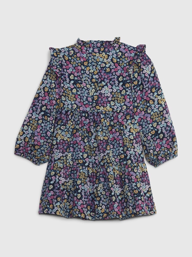 Gap Blue Ruffle Floral Print Dress (12mths-5yrs) - Image 2 of 3