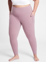 Athleta Light Purple Salutation Stash 7/8 Leggings - Image 1 of 5