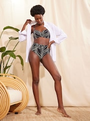 Love & Roses Black spot High Waisted Bikini Bottom - Image 4 of 4