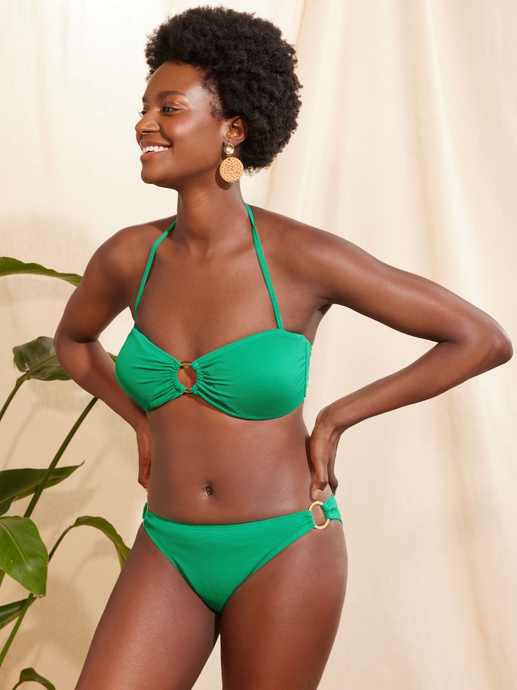 Love & Roses Green Brief Bikini Bottom - Image 2 of 4
