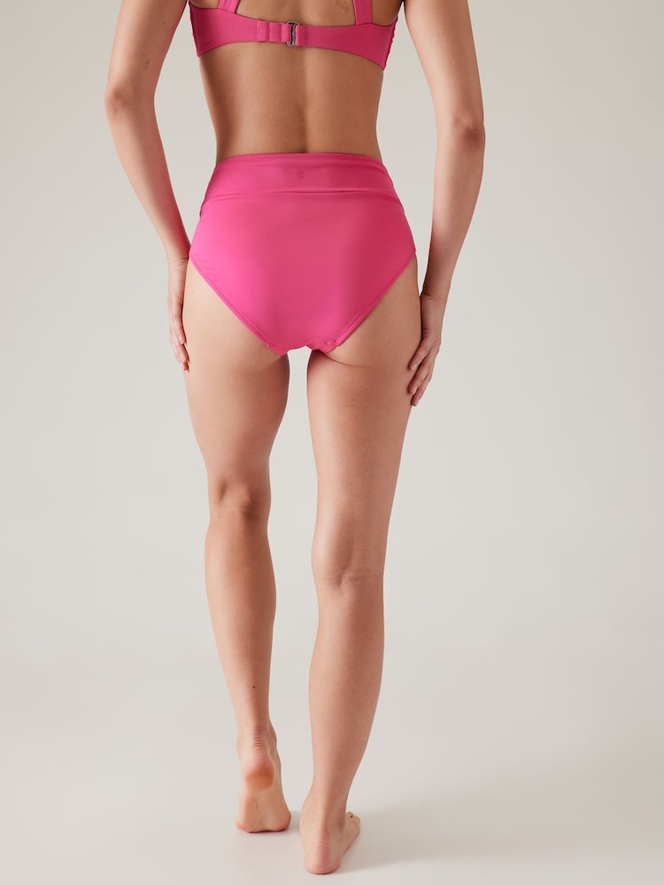 Athleta Pink High Waist Crossover Bikini Bottoms - Image 2 of 5