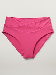 Athleta Pink High Waist Crossover Bikini Bottoms - Image 4 of 5