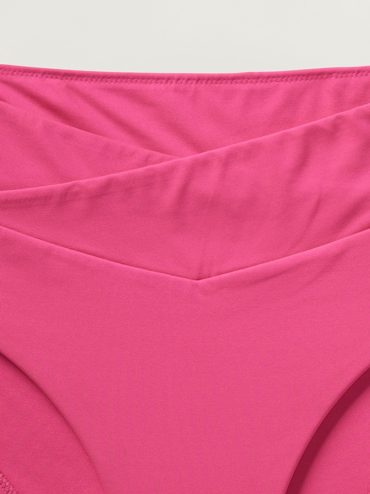 Athleta Pink High Waist Crossover Bikini Bottoms - Image 5 of 5