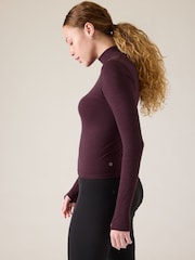 Athleta Purple Ascent Seamless Turtleneck Fitted Top - Image 3 of 5