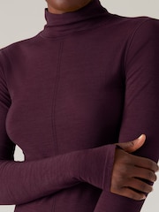 Athleta Purple Ascent Seamless Turtleneck Fitted Top - Image 5 of 5