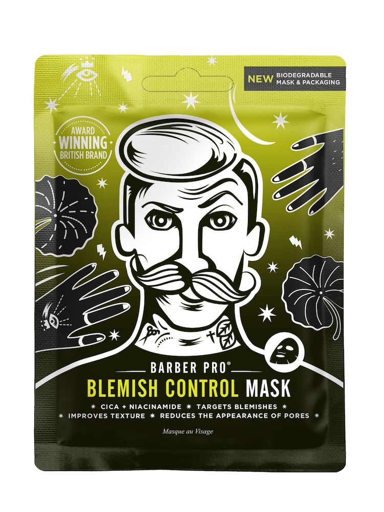 BARBER PRO BLEMISH CONTROL Cica + Niacinamide Sheet Mask - Image 1 of 5