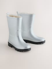 Metallic Silver Standard Fit (F) Wellies - Image 1 of 5