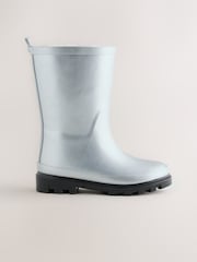 Metallic Silver Standard Fit (F) Wellies - Image 2 of 5