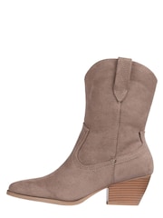 Friends Like These Stone Faux Suede Mid Calf Cowboy Boot - Image 5 of 5