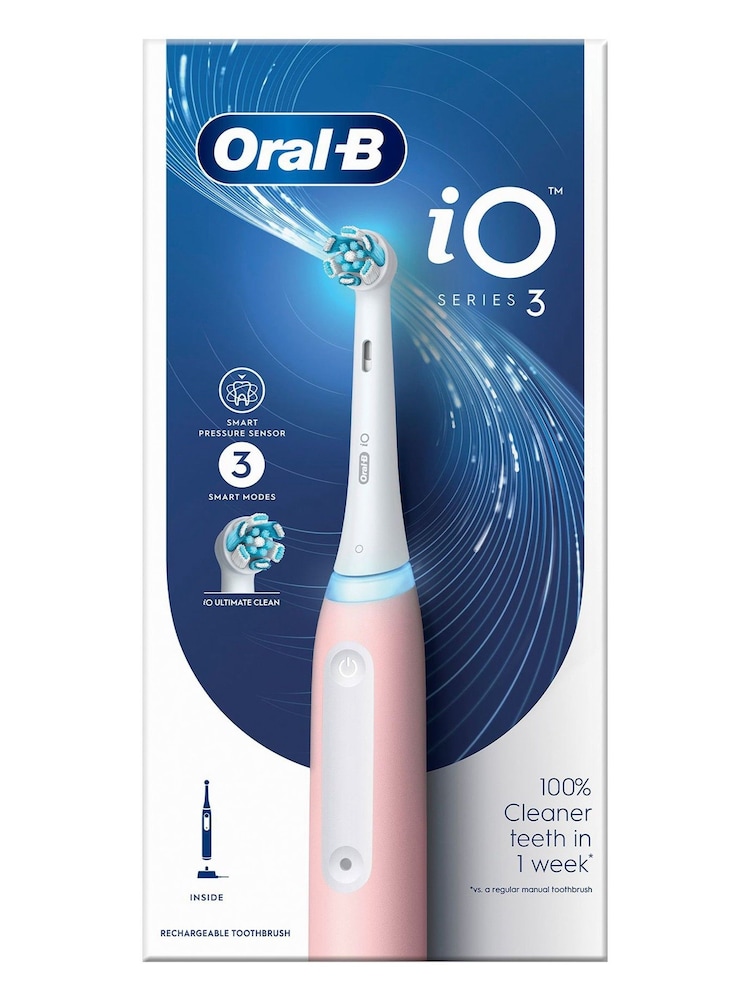 Oral-B iO 3 Pink Electric Toothbrush - Image 1 of 5