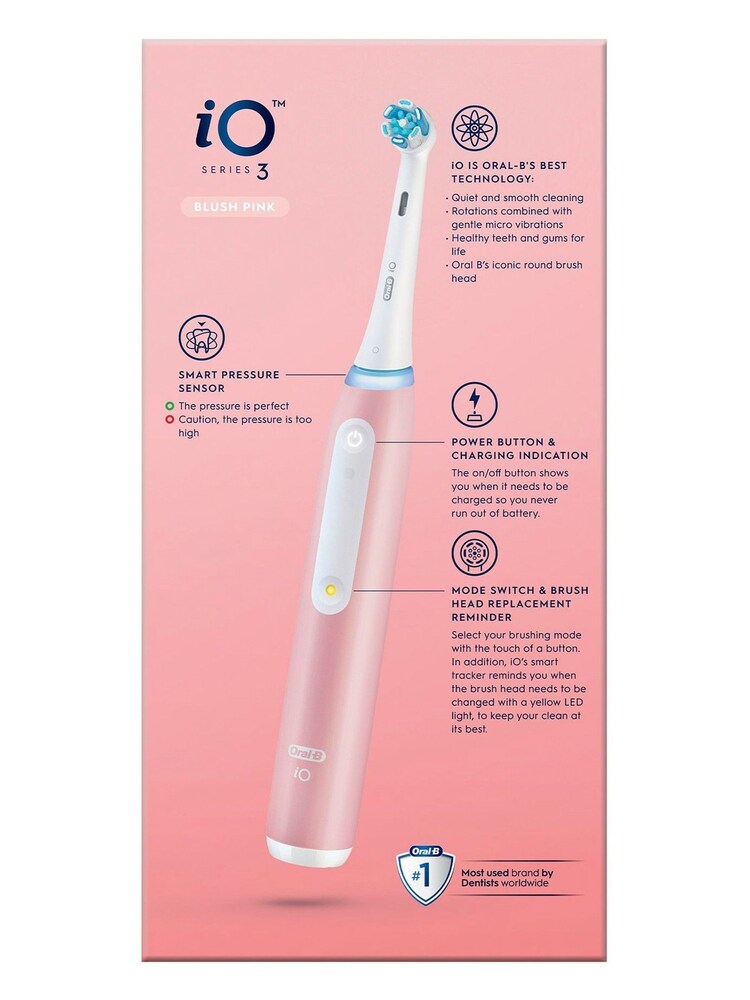 Oral-B iO 3 Pink Electric Toothbrush - Image 5 of 5
