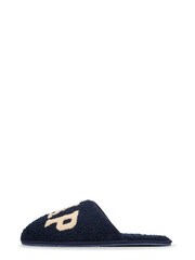 Gap Navy Blue Men's Plano Logo Borg Slippers - Image 2 of 5