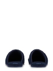 Gap Navy Blue Men's Plano Logo Borg Slippers - Image 3 of 5