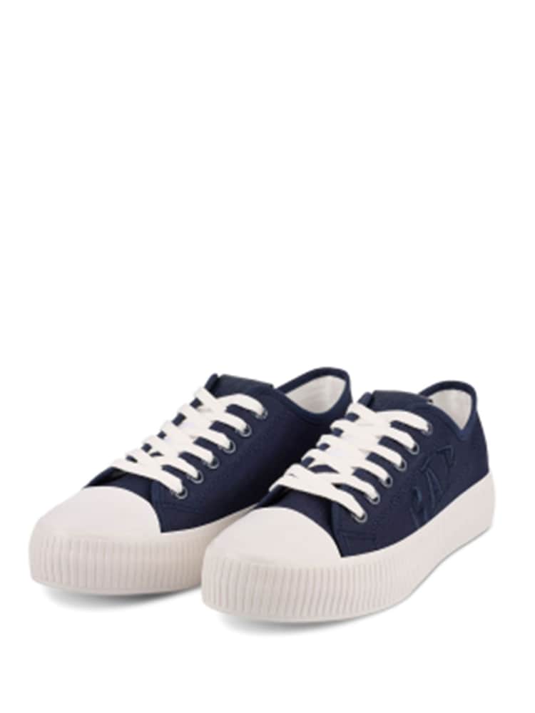 Gap Navy Blue Jackson Low Top Canvas Platform Trainers - Image 1 of 5