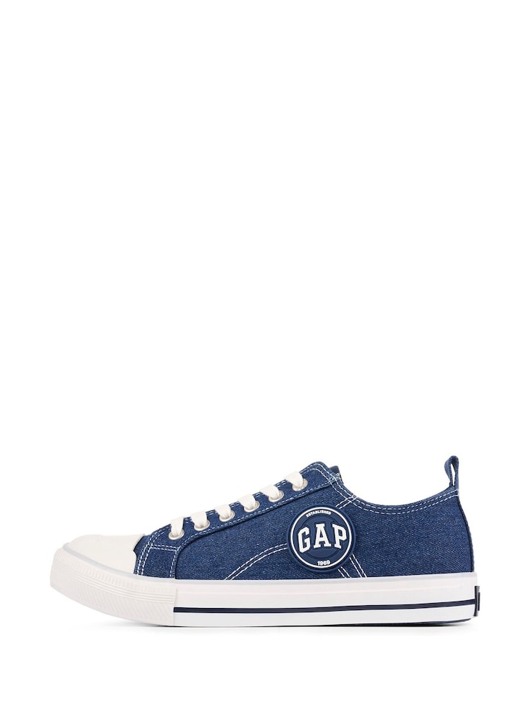 Gap Navy Blue Houston Low Top Canvas Trainers - Image 2 of 5