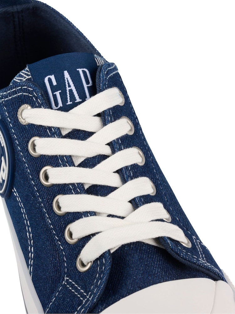 Gap Navy Blue Houston Low Top Canvas Trainers - Image 5 of 5