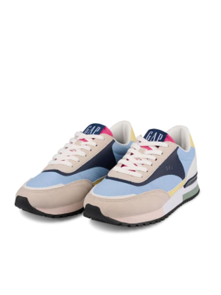 Gap Blue and Neutral Colourblock New York Low Top Trainers - Image 1 of 5