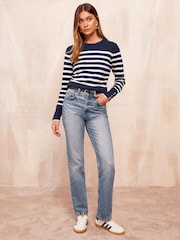 Friends Like These Stripe Long Sleeve Crew Neck Jumper - Image 3 of 4