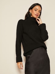 Friends Like These Black Petite Cowl Neck Jumper - Image 1 of 4