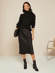 Friends Like These Black Petite Cowl Neck Jumper - Image 3 of 4