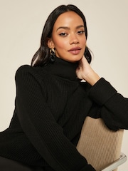 Friends Like These Black Petite Cowl Neck Jumper - Image 4 of 4
