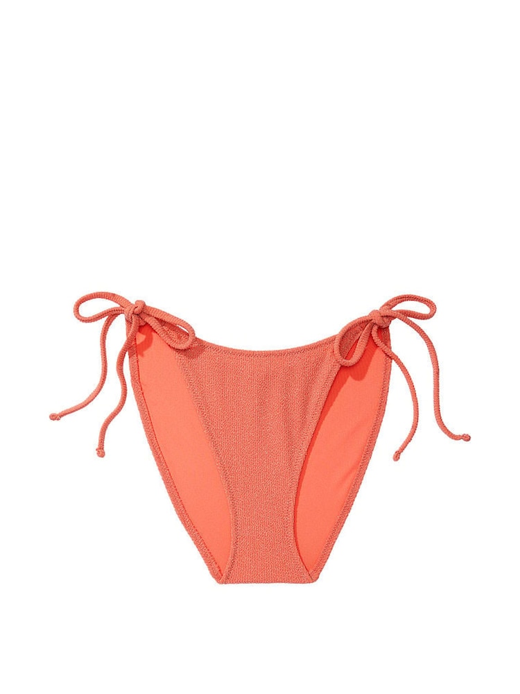 Victoria's Secret PINK Deep Coral Orange Tie Side Bikini Bottom - Image 3 of 3