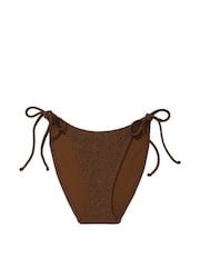 Victoria's Secret PINK Ganache Brown Shimmer Tie Side Bikini Bottom - Image 3 of 3