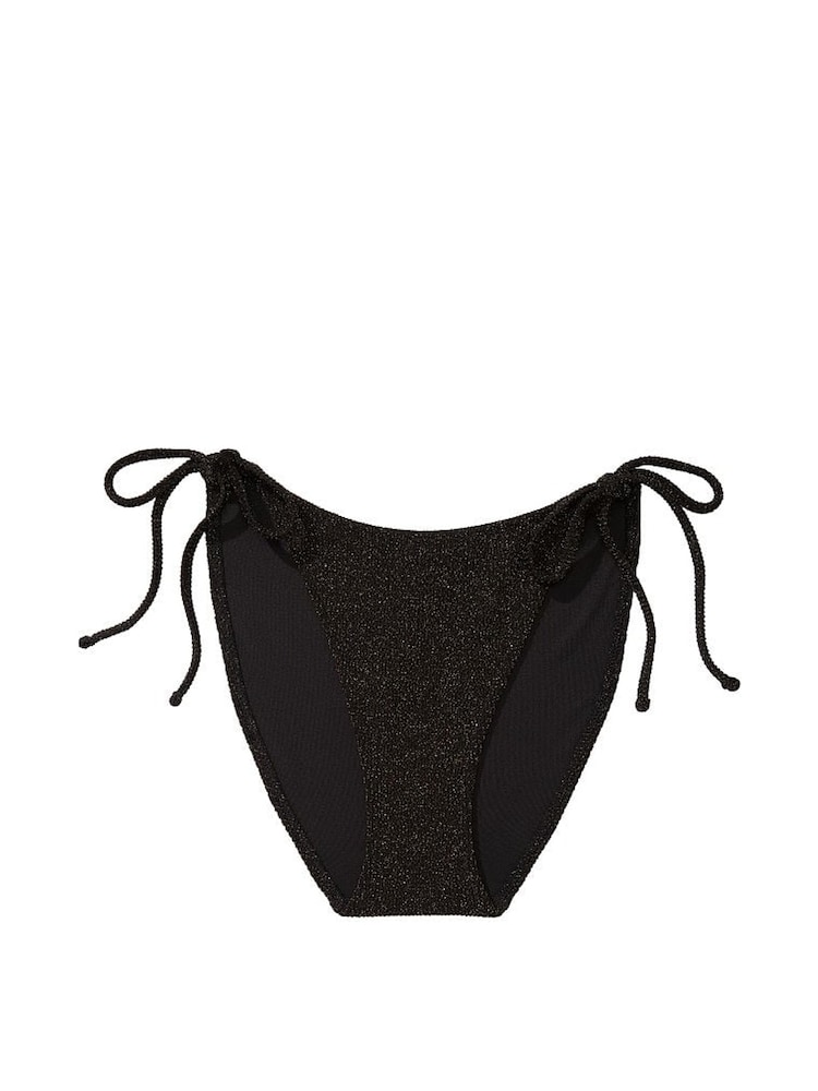Victoria's Secret Pink Pure Black Tie Side Bikini Bottom - Image 3 of 3