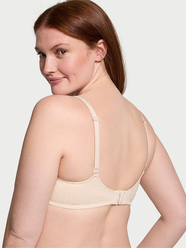 Victoria's Secret Marzipan Nude Lace Unlined Demi Invisible Lift Bra - Image 2 of 5