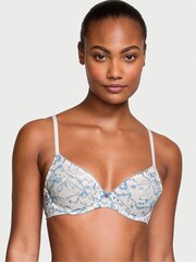 Victoria's Secret Coconut White Floral Lace Unlined Demi Invisible Lift Bra - Image 1 of 5