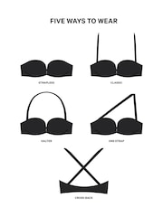 Victoria's Secret Black Add 2 Cups Push Up Multiway Bra - Image 4 of 4