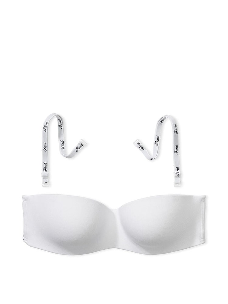 Victoria's Secret PINK White Logo Lightly Lined Strapless Multiway Bra - Image 3 of 3