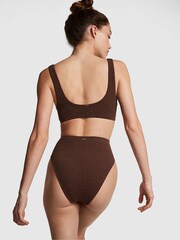 Victoria's Secret PINK Ganache Brown Shimmer High Waisted Bikini Bottom - Image 2 of 4