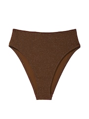 Victoria's Secret PINK Ganache Brown Shimmer High Waisted Bikini Bottom - Image 3 of 4