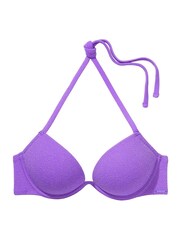 Victoria's Secret PINK Luscious Lavender Purple Add 2 Cups Push Up Bikini Top - Image 3 of 4