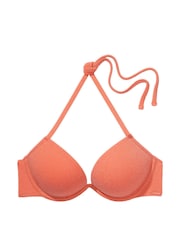 Victoria's Secret PINK Deep Coral Orange Add 2 Cups Push Up Bikini Top - Image 3 of 3