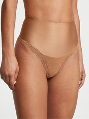 Victoria's Secret Toffee Nude Lace Trim Thong Shaping Knickers - Image 2 of 4