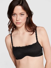Victoria's Secret PINK Black Unlined Demi Lace Bra - Image 1 of 4