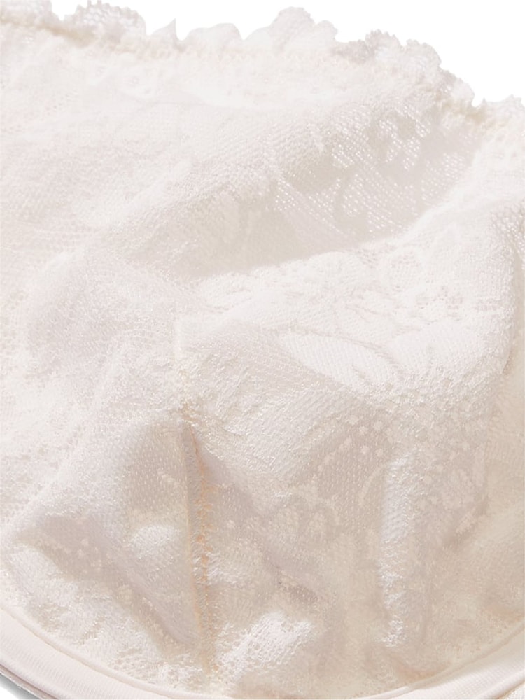 Victoria's Secret PINK Coconut White Unlined Demi Lace Bra - Image 4 of 4