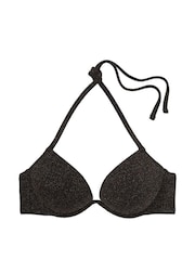 Victoria's Secret PINK Pure Black Add 2 Cups Push Up Bikini Top - Image 3 of 3