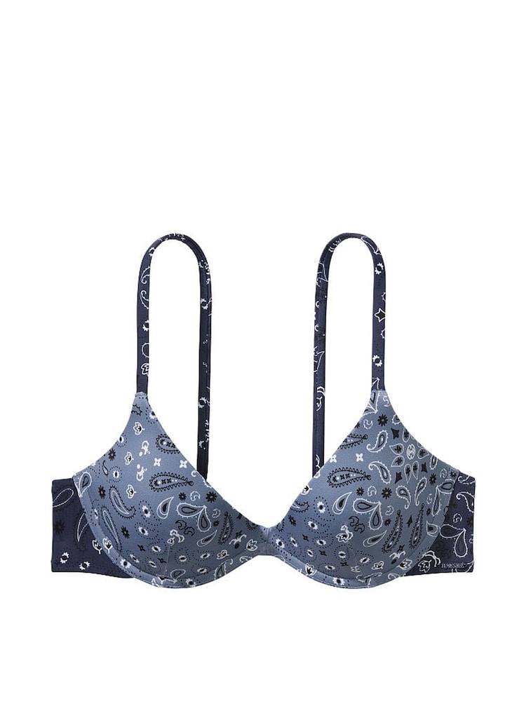 Victoria's Secret PINK Midnight Navy Blue Bandana Push Up Bikini Top - Image 3 of 3