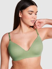 Victoria's Secret PINK Green Wild Grass Non Wired Lightly Lined Bra - Image 1 of 3