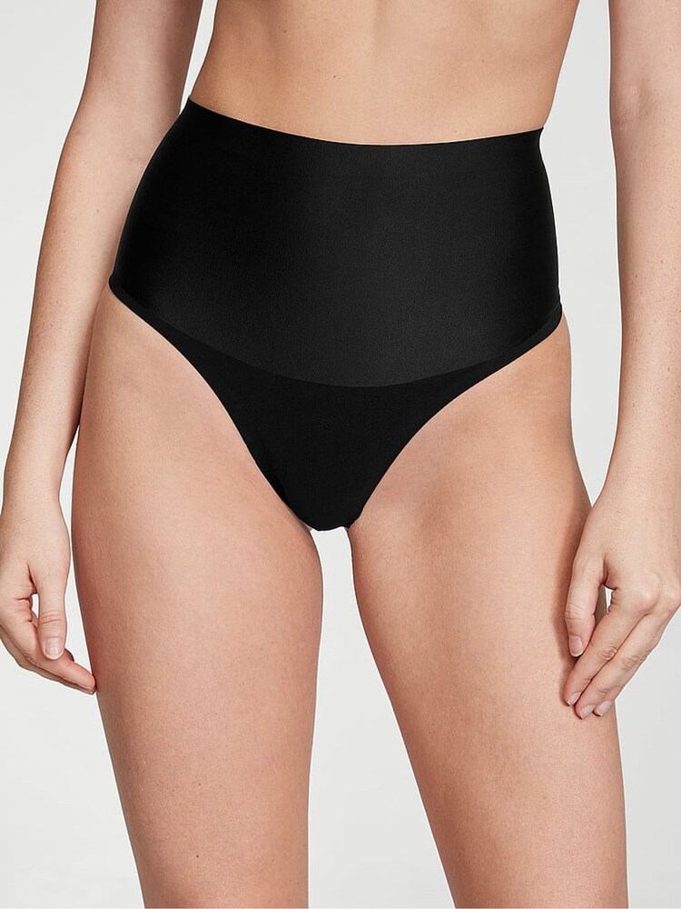 Victoria's Secret Black Smooth Thong Shaping Knickers - Image 1 of 3