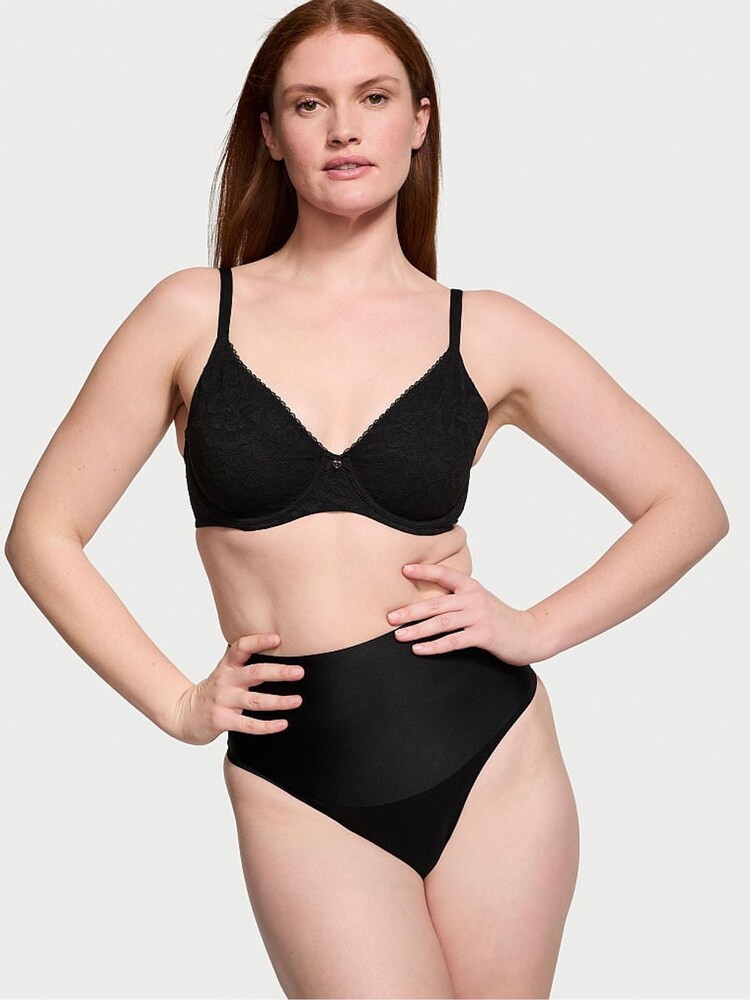 Victoria's Secret Black Smooth Thong Shaping Knickers - Image 2 of 3