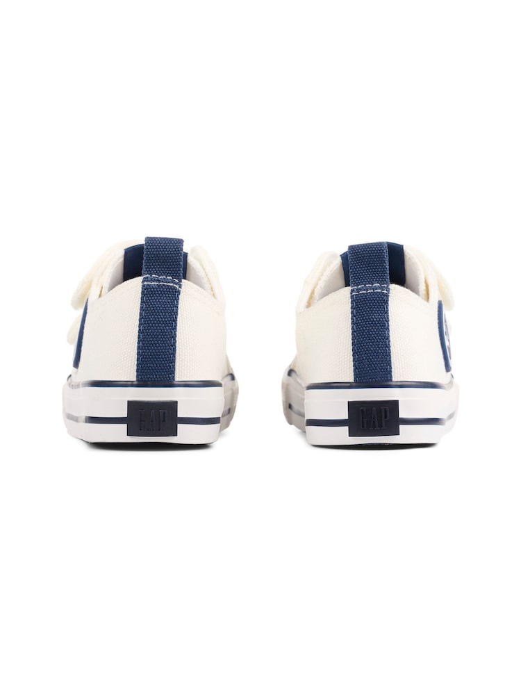 Gap White/Navy Blue Houston Low Top Trainers - Kids - Image 3 of 5