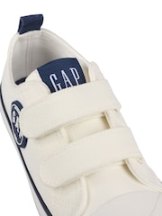 Gap White/Navy Blue Houston Low Top Trainers - Kids - Image 4 of 5