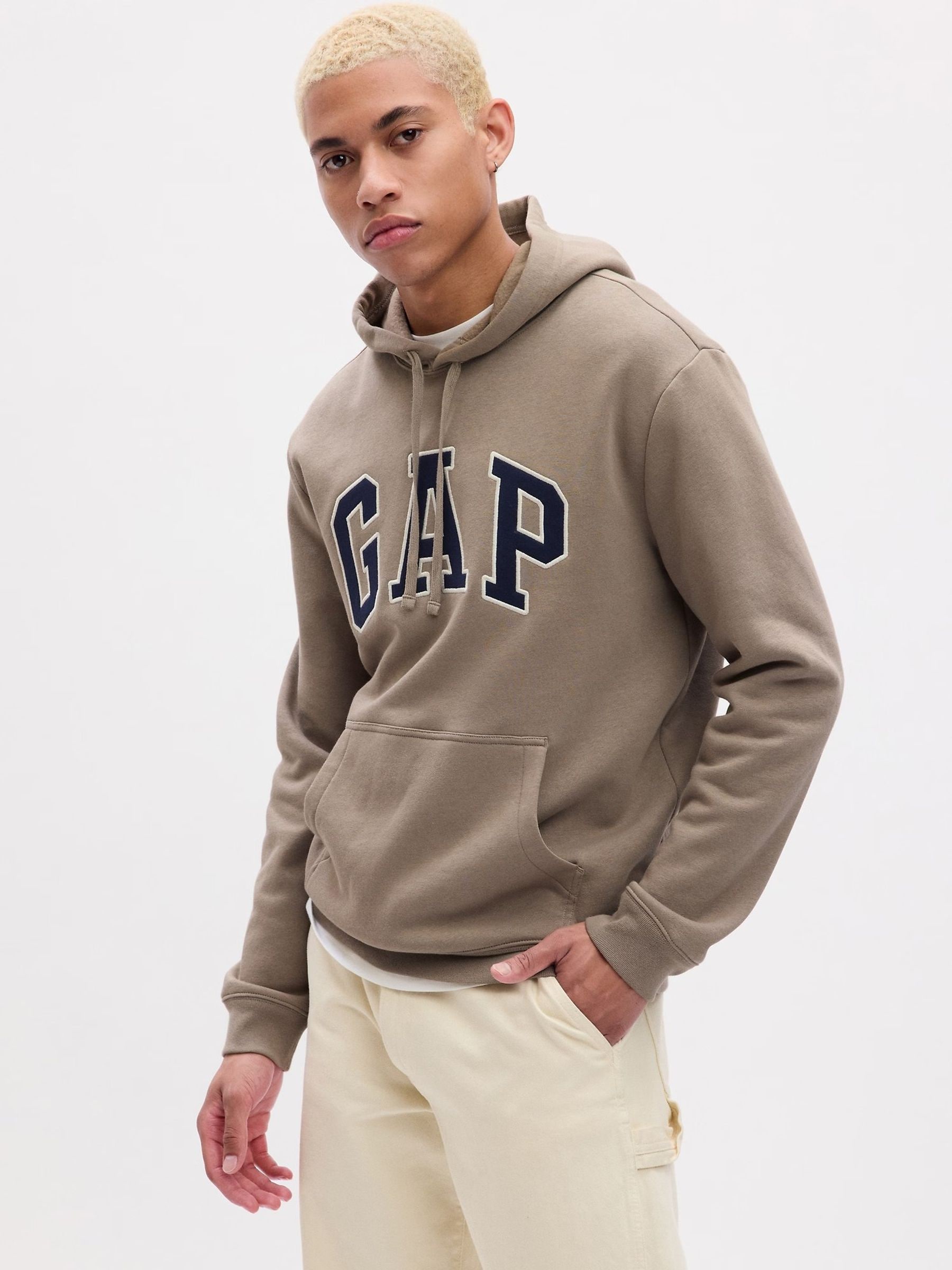 Gap Light Brown Logo Hoodie