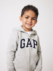 Gap Grey Logo Zip Up Hoodie (Newborn-5yrs) - Image 1 of 6